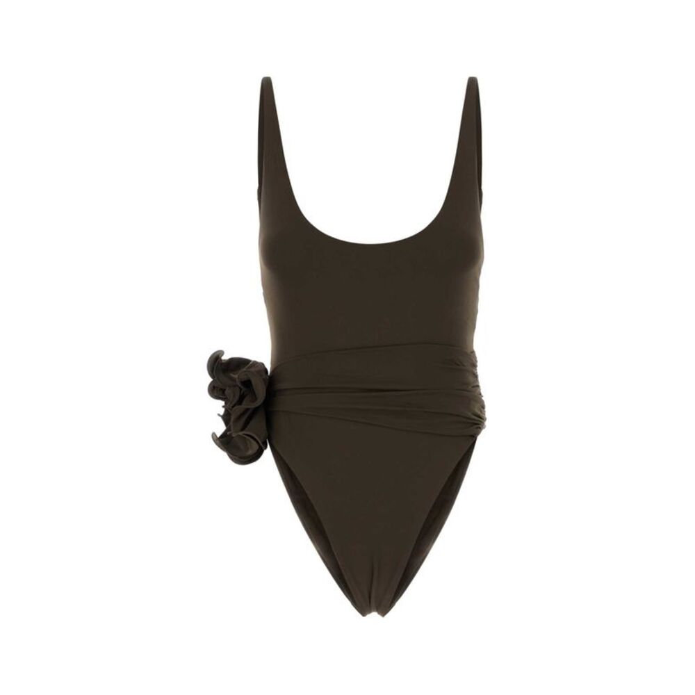 Magda Butrym Women Brown Stretch Nylon Swimsuit